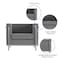 Flash Furniture HERCULES Regal Series Reception Set in Gray LeatherSoft ZB-REGAL-810-SET-GY-GG - alternate 6